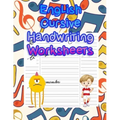 English Cursive Handwriting Worksheets: handwriting tracing workbook-handwriting practice paper for kids-handwriting practice sheets