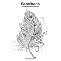 Feathers Coloring Book for Grown-Ups 1