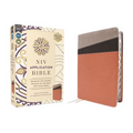 NIV Application Bible, Leathersoft, Coral/Gray, Red Letter, Thumb Indexed, Comfort Print: Bringing the Ancient Message of the Bible Into Your World