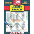 100 Number Search Puzzles: Number Search Puzzle Book for Adults, Teens and Seniors, Large Print-Edition, with Solutions (Search and Find)