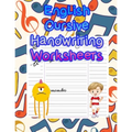 English Cursive Handwriting Worksheets: handwriting tracing workbook-handwriting practice paper for kids-handwriting practice sheets