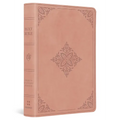 ESV Value Large Print Compact Bible (Trutone, Blush Rose, Fleur-De-Lis Design)
