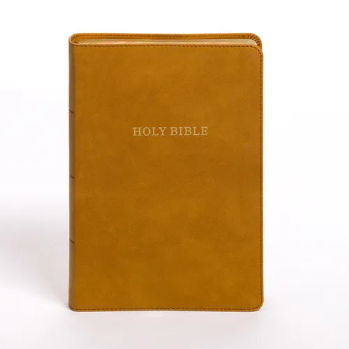 KJV Personal Size Giant Print Bible, Camel Suedesoft Leathertouch