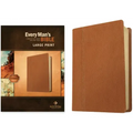 Every Man's Bible Nlt, Large Print (Leatherlike, Pursuit Saddle Tan)