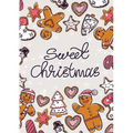 Merry Christmas Coloring Card: Cheaper and More Useful than a Card! (Sweet Christmas; Christmas Cookies; Gingerbread) Medium A5 - 5.83X8.27