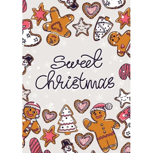 Merry Christmas Coloring Card: Cheaper and More Useful than a Card! (Sweet Christmas; Christmas Cookies; Gingerbread) Medium A5 - 5.83X8.27