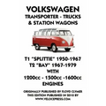 VOLKSWAGEN TRANSPORTER 1950-1979 1200cc - 1600cc WORKSHOP MANUAL