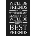 We'll Be Friends Until We're Old And Senile Then We'll Be New Best Friends: Funny Gift For Your Best Friend