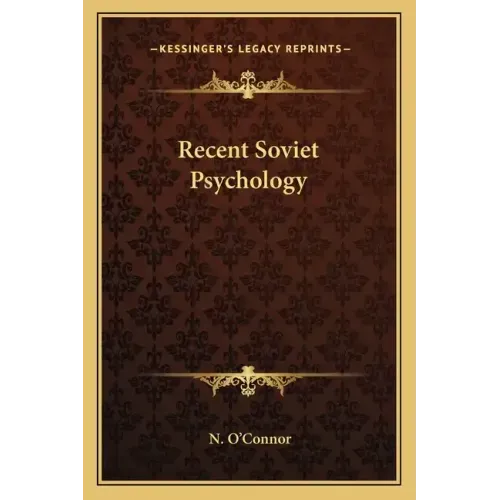 Recent Soviet Psychology