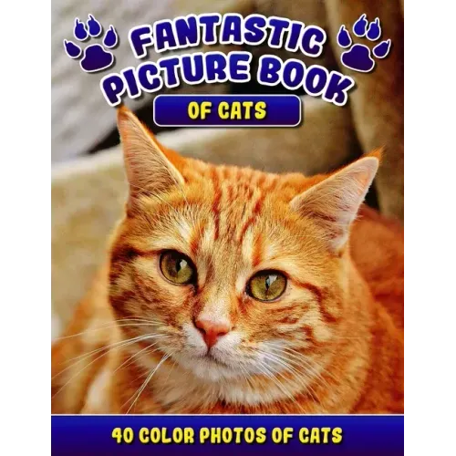 Fantastic Picture Book of Cats. 40 Color Photos of Cats: Cat Names Picture Book Gift for Adults & Seniors with Alzheimer's.