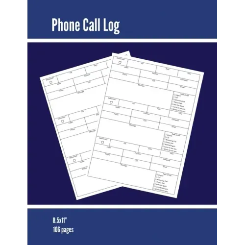Phone Call Log: Phone Memo Message Book, Record 3 Telephone Messages Per Page, Calls Tracker, Keeping Track Voice Mail, Journal, Notebook