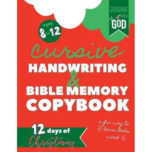 Christmas Cursive Handwriting & Bible Verse Copybook For Kids Ages 8 to 12: Trace Scripture Verses and Help Children Understand the Christmas Story th