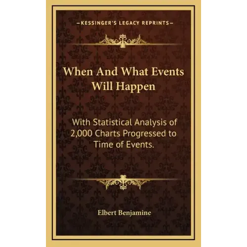 When and What Events Will Happen: With Statistical Analysis of 2,000 Charts Progressed to Time of Events.
