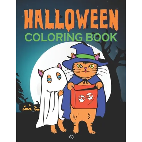 Halloween Coloring Book: A Cute Spooky Fun and Stress-Relieving Non-Candy Halloween Trick or Treat Gift for Children and Adults