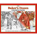 The Baker's Dozen Coloring Book: A Grayscale Adult Coloring Book and Children's Storybook Featuring a Christmas Legend of Saint Nicholas