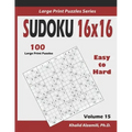 Sudoku 16x16: 100 Easy to Hard : : Keep Your Brain Young