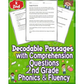 Decodable Passages Questions k - 2nd Grade with Comprehension Phonics & Fluency: Enhance 2nd-grade reading with engaging phonics passages and comprehe