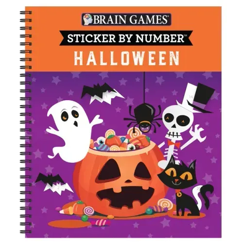 Brain Games - Sticker by Number: Halloween: Volume 1