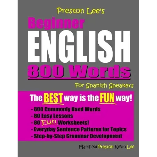 Preston Lee's Beginner English 800 Words For Spanish Speakers