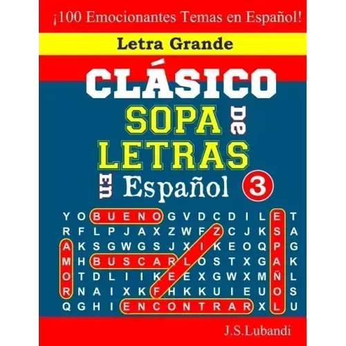 CLÁSICO SOPA De LETRAS En Español; 3