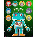 Robots Sticker Album 2 For Boys: 100 Plus Pages For PERMANENT Sticker Collection, Activity Book For Boys - 8.5 by 11