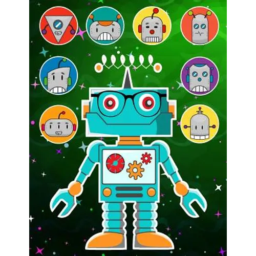 Robots Sticker Album 2 For Boys: 100 Plus Pages For PERMANENT Sticker Collection, Activity Book For Boys - 8.5 by 11