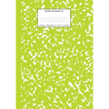 Marble Notebook A4: Green Marble College Ruled Journal