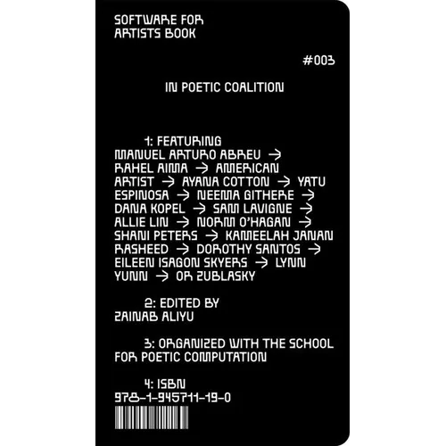 Software for Artists Book: School(s) for Poetic Computation