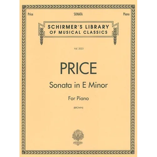 Sonata in E Minor: Schirmer Library of Classics Volume 2023 Nfmc 2024-2028 Selection Piano Solo
