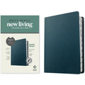 NLT Personal Size Giant Print Bible, Filament Enabled (Genuine Leather, Navy Blue, Indexed, Red Letter)