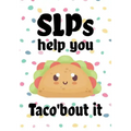 SLPs help you taco'bout it: Perfect Teacher Thank You, retirement, Gratitude, Speech Therapist Notebook, SLP Gifts, Floral SLP Gift For Notes, fun