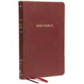 KJV, Thinline Bible, Standard Print, Imitation Leather, Burgundy, Indexed, Red Letter Edition