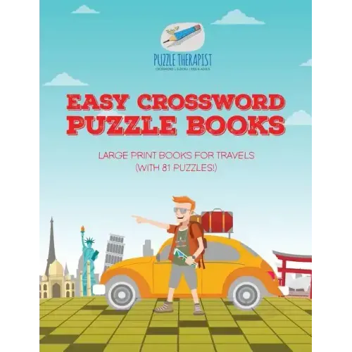 Easy Crossword Puzzle Books Large Print Books for Travels (with 81 puzzles!)