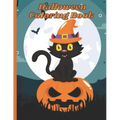Halloween Coloring Book: A Kid Coloring Book with Beautiful Cats, Adorable Animals, Spooky Characters, and Relaxing Fall Designs