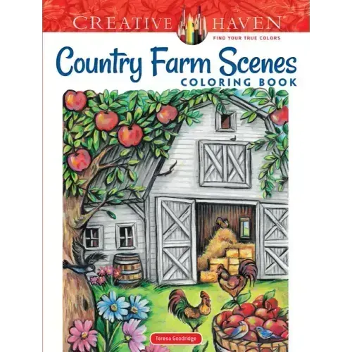 Creative Haven Country Farm Scenes Coloring Book