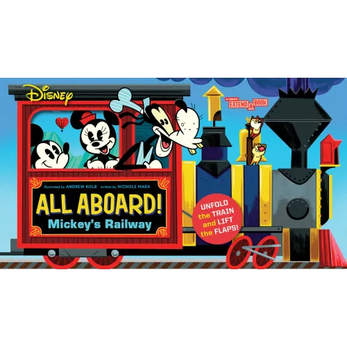 Disney All Aboard! Mickey's Railway (an Abrams Extend-A-Book): A Board Book