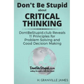 Don't Be Stupid about Critical Thinking: DontBeStupid.club Reveals 11 Principles for Problem Solving and Good Decision Making