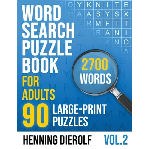 Word Search Book for Adults: 90 Large-Print English Puzzles