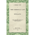 A General View of the Criminal Law of England