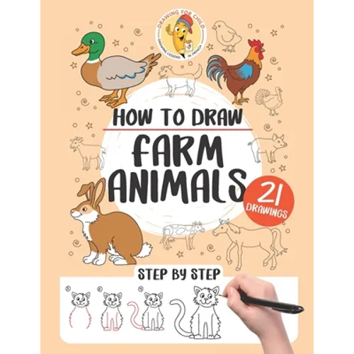 How to draw farm animals: 21 step-by-step