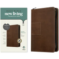 NLT Thinline Reference Zipper Bible, Filament Enabled (Leatherlike, Atlas Rustic Brown, Indexed, Red Letter)