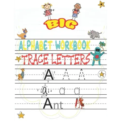 big alphabet workbook trace letters: Trace Letters Workbook - Preschool-Kindergarten, (Big Skills for Little Hands(R)) - writing Workbook with Sight w