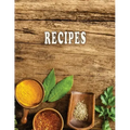 Low Vision Recipe Book Large Print With Bold Lines: Personal Cookbook With High Contrast Black Print on White Paper for Visually Impaired