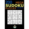 Mega Sudoku: 200 Easy to Very Hard Sudoku Puzzles Volume 1: HUGE BOOK of Easy, Medium, Hard & Very Hard Sudoku Puzzles