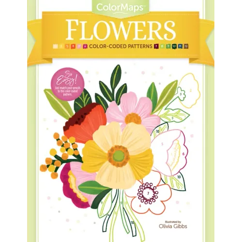 Colormaps Flowers: Color-Coded Patterns Adult Coloring Book