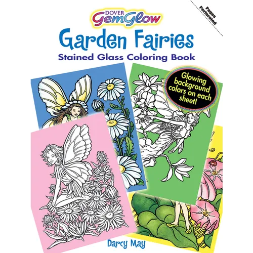 Garden Fairies Gemglow Stained Glass Coloring Book