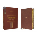 Nkjv, Thompson Chain-Reference Bible, Large Print, Leathersoft, Brown, Red Letter, Thumb Indexed, Comfort Print