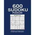 600 Sudoku Puzzles: Medium Level Sudoku Puzzles Book Game Large Print - 9x9's Sudoku puzzle book for adults - six Puzzle Per Page Large Print Sudoku