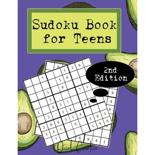 Sudoku Book For Teens 2nd Edition: Easy to Medium Sudoku Puzzles Including 330 Sudoku Puzzles with Solutions, Avocado Edition, Great Gift for Teens or