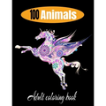100 animals adult coloring book: Relaxation and Stress-Relieving Animal Designs and Patterns with Animal Inspired Coloring Book for Adults Animal Desi